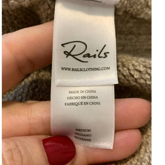 Rails brown long sleeves crew neck sweater size Medium - Picture 4 of 10